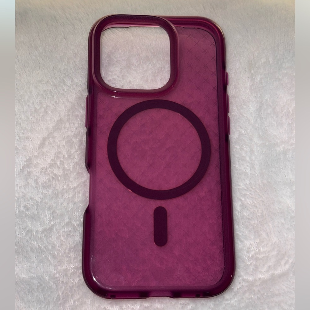 tech21 Evocheck MagSafe Compatible iphone 16 Pro Plum Phone Case